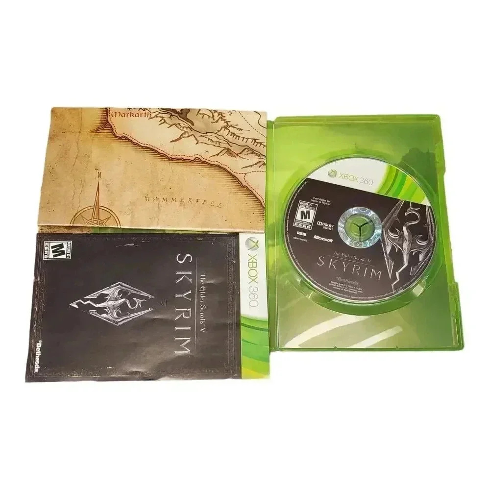 The Elder Scrolls V Skyrim Game for Xbox 360 Complete with Case and Manual